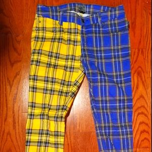 Plaid Skinny Pants